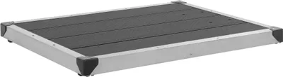 Produktbild von Garten-Duschwanne WPC Edelstahl 80 x 62 cm Grau