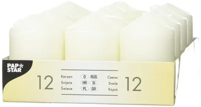 Immagine prodotto di PAPSTAR 15360 PAPSTAR Stumpenkerze "Ivory", Durchmesser: 40 mm, elfenbein