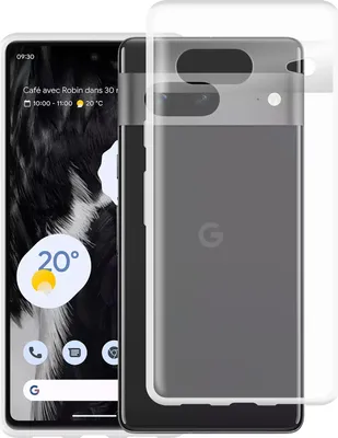 Image de Cazy Coque compatible avec Google Pixel 7 Coque en Silicone - Coque Flexible - Transparant