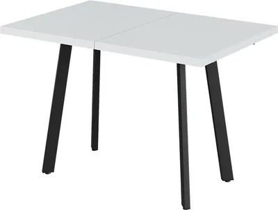 Produktbild von Esstisch Vicco Tisko Weiß/Schwarz 160 x 80 cm mit erweitbarer Tischplatte, Model 57489