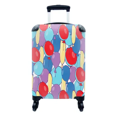 Produktbild von MuchoWow® Koffer Handgepäck Trolley Rollkoffer Kleine Reisekoffer mit 4 Rollen - Luftballons - Party - Cabin Size < 55x40x23 cm & 55x40x20 cm - Fotokoffer - Kabinenkoffer - Boardgepäck - Reise-Box - Reisekoffer - Reisegepäck - Koffer mit Bild - Trolley für Kinder