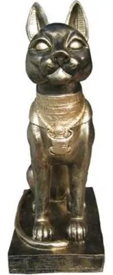 Produktbild von Figur Ägyptische Katze Bastet Statuen Figuren Dekoration Kunststoff 39cm Deko