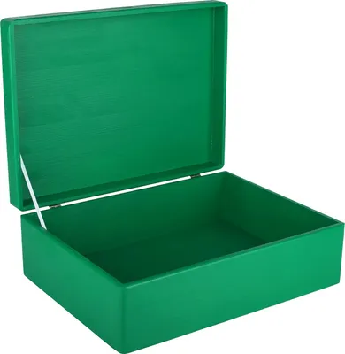 Image de Creative Deco Boite de Rangement en Bois Vert 40 x 30 x 14 cm (+/- 1 cm)