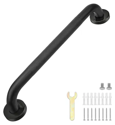 Produktbild von Haltegriff Badezimmer Sicherheitsgriff Wandgriff - 40,6 cm - Edelstahl 304 - Rutschfest - Schwarz für Senioren