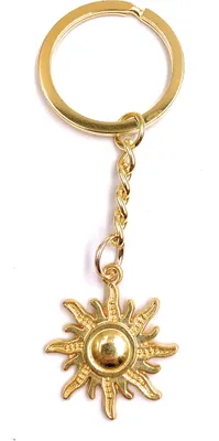 Image de Onwomania Porte-clés Soleil d'or Étoile Métal Pendentif Charm