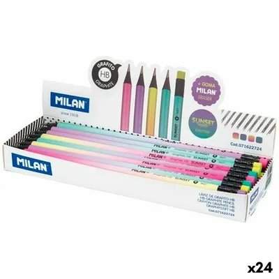 Produktbild von Bleistift mit Radiergummi Milan Sunset HB (24 Stück)