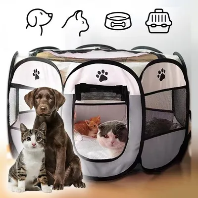 Katzenhöhle, Hundehöhle und Tierzelt, faltbar für Katzen und Hunde - pettent