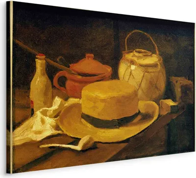 Image de Tableau Vincent Van Gogh « Vue jaune » 120 x 80 cm Toile intissé 1 pièce Impression artistique moderne Tableaux muraux l-F-12395-b-a