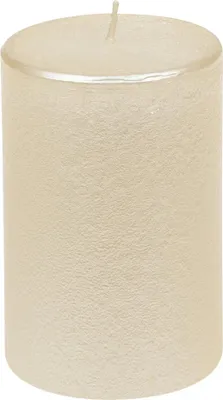 Produktbild von Steinhart Stumpenkerze Rustic-Glanz Ø 6,8 x 10 cm champagner