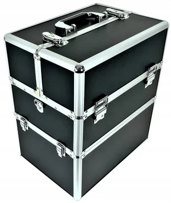 Produktbild von Kosmetikkoffer Cosnet XXL schwarz 35x41x25 cm mit Schultergurt