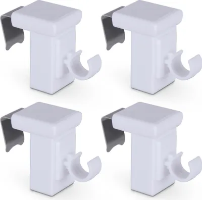 Image de Supports de fixation pour barres de cafétéria "Basic" ( blanc ) Lot de 4