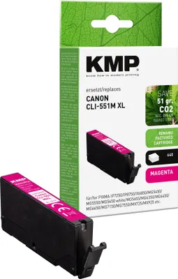 Immagine prodotto di KMP Tinte magenta ersetzt Canon CLI-551 M XL 6445B001