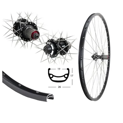 Produktbild von Bärwinkels 28 Zoll Hinterrad REM19 Disc 6-Loch 8-10fach Kassette schwarz Schnellspanner 28"