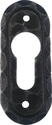 Produktbild von HALCÖ Zylinderrosette SILL - PZ, oval, 30 x 42 mm, verzinkt schwarz passiviert