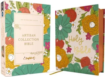Produktbild von Niv, Artisan Collection Bible, Cloth Over Board, Multi-Color/Floral, Red Letter, Comfort Print