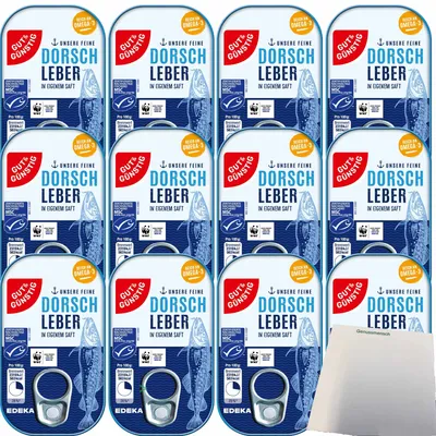 Produktbild von Gut & Günstig Dorschleber reich an Omega-3-Fettsäuren VPE (12x121g Dose) + usy Block