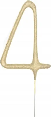 Obrázek produktu pro Prskavka Číslo 4, 16,5 Cm, Zlatá