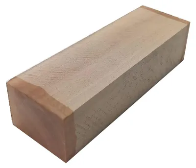 Produktbild von Griffblock Elsbeere sägerau unbehandelt  3x4x12 cm. Bastelholz, Edelholz