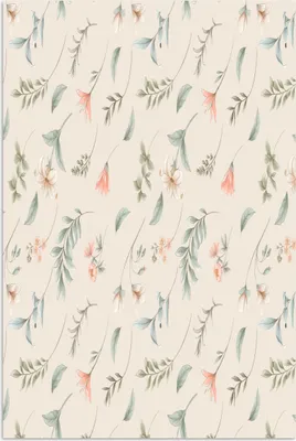 Produktbild von MuchoWow® Poster Blumen - Pastell - Muster 80x120 cm - Papierdruck