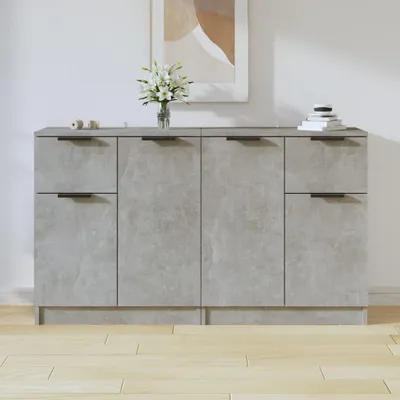 Produktbild von vidaXL Sideboards 2 Stk. Betongrau 60x30x70 cm Holzwerkstoff