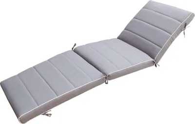 Immagine prodotto di Milani Home - cuscino per sdraio da giardino, King, sfoderabile idrorepellente, poliestere, grigio, 185 x 57 x 8 cm