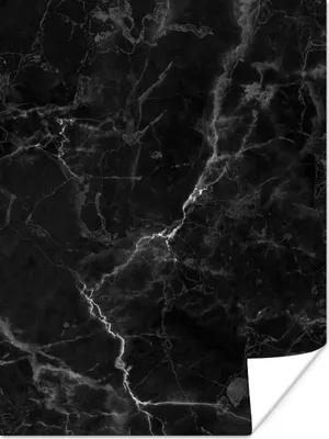 Produktbild von MuchoWow® Poster Marmor - Schwarz - Weiß - Textur - Marmoroptik 120x160 cm - Wandbilder