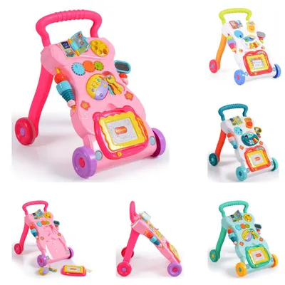 Produktbild von Moni Lauflernwagen Dreams, Spielcenter, Zeichenbrett, Melodien und Geräusche pink