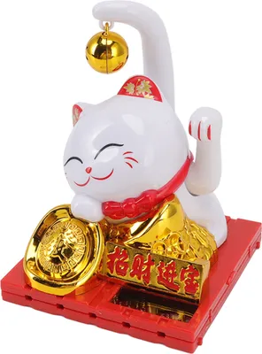 Obrázok produktu pre Solárna Lucky Cat, solárne napájaná Lucky Cat, Fortune Cat, Lucky Cat Ornament, Money Cat Lucky Cat, Lucky Fortune Cat