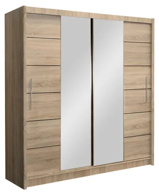 Produktbild von Masseno Schiebetürenschrank KAYLE 203/215/61 cm 2-türig mit Spiegel Sonoma Eiche
