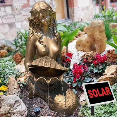 Produktbild von Solar Gartenbrunnen Solarbrunnen Zierbrunnen Teichpumpe Waterfall