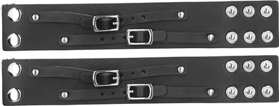 Obrázok produktu pre 2ks Breites Ledermanschette Armband Verstellbares Punk -Künstliche Handgelenkbandgürtel