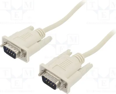 Produktbild von 1x Kabel D-Sub 9pin Stecker,beiderseitig 2m weiß Entstörfilter AK-CO-03 Computerk