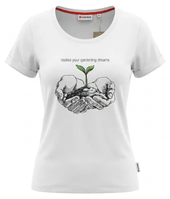Produktbild von Gardena Damen T-Shirt mit Gardening Print lockere Passform Rundhals Gr. XS