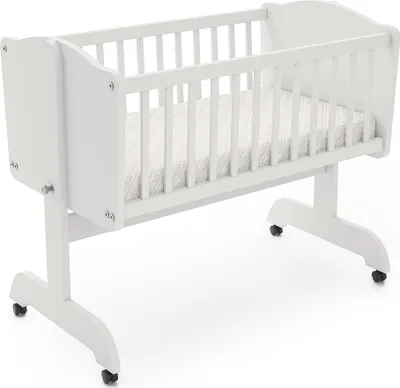 Produktbild von FiFi Babybett & Wiege mit Schaukel-Funktion inkl. Matratze auf Rollen 90x40cm