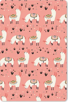 Produktbild von MuchoWow® Mauspad Mousepad Lama - Kinder - Rosa - Muster 40x60 cm - Mousepads - Maus Mat - Pad - Mausunterlage - Schreibtisch Accesoire