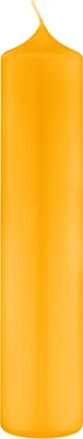 Produktbild von Altarkerzen 10% BW Anteil (Bienenwachs Kerzen) Mais Gelb/Orange 200 x Ø 60 mm, 4 Stück, Kerzen mit Dornbohrung in RAL Kerzengüte Qualität
