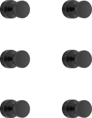 Produktbild von Starke Selbstklebehaken schwarz 6er Set
