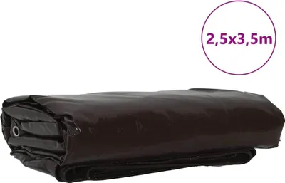 Productafbeelding van vidaXL Katoenen doek, 650 g/m², bruin, 2,5 x 3,5 m, met PVC-coating
