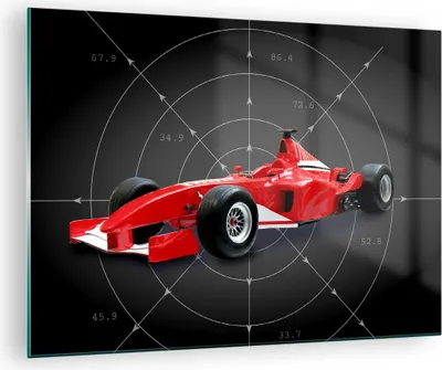 Produktbild von Bilder auf glas - Formel F1 Auto Geschwindigkeit - 70x50cm - Glasbilder - Wandbilder - Kunstdruck - zum Aufhängen bereit - Wanddekoration aus Glas - Glas Bilder - Wandbild auf Glas - GAA70x50-2255