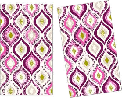 Produktbild von Spritzschutz Herdabdeckplatte Schneidebrett aus Glas Ornament Muster 2-Teilig (60x52cm)