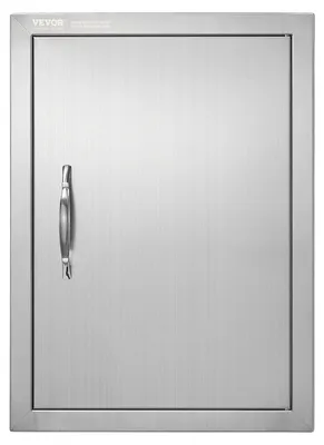 Obrázok produktu pre Prístupové dvierka na gril VEVOR, 407 x 559 mm, jednokrídlové dvierka na vonkajšiu kuchyňu, zapustené dvierka z nehrdzavejúcej ocele, vertikálne nástenné dvierka s rukoväťou, pre grilovací ostrovček, grilovaciu stanicu, vonkajšiu skrinku