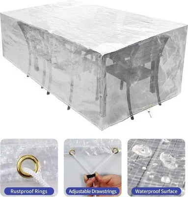Produktbild von Famanu Gartenmöbelhüllen wasserdicht - 200 x 160 x 70 cm, transparent