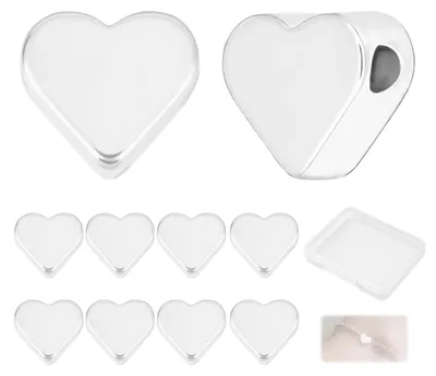 Productafbeelding van 30 Stuks Hartvormige Sterlingsilveren Beads voor DIY Sieraden