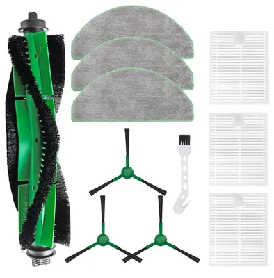 Produktbild von Ersatzteile-Set für Saugroboter - 1 Hauptbürste, 3 Wischtücher, 3 Filter, 3 Seitenbürsten und 1 Reinigungsbürste