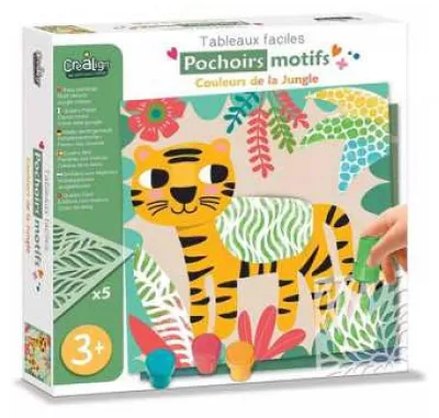 Produktbild von Crealign Stempelset Muster-Schablonen - Dschungelfarben
