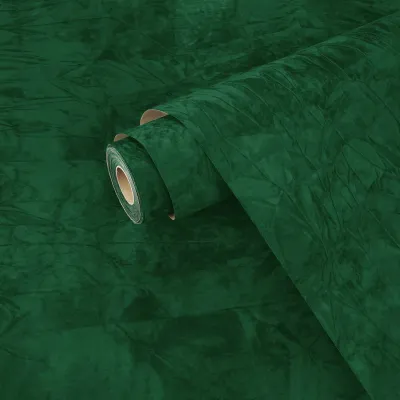 Immagine prodotto di Carta da parati in velluto verde scuro, autoadesiva, dimensioni 40 cm x 200 cm