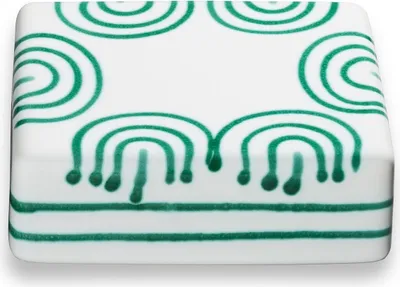 Produktbild von Gmundner Keramik Grüngeflammt, Oberteil Butterdose