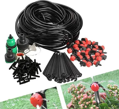 Produktbild von Bewässerungssystem Garten 25m, Bewässerungssets Bewässerung Kit Automatische Sprinkler Tropfbewässerung Gartenbewässerung für Landschaft, Flower Bed, Terrasse Pflanzen