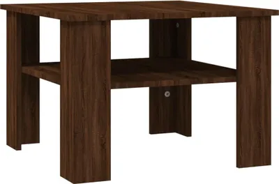Zdjęcie produktu dla vidaXL Stolik kawowy brązowy dąb 60x60x42 cm materiał drewnopochodny