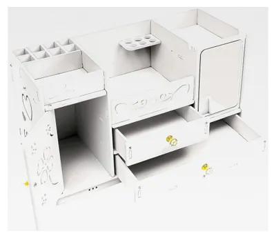 Produktbild von Kosmetik Organizer mit Schubladen und Spiegel, Aufbewahrungsbox für Makeup und Schmuck